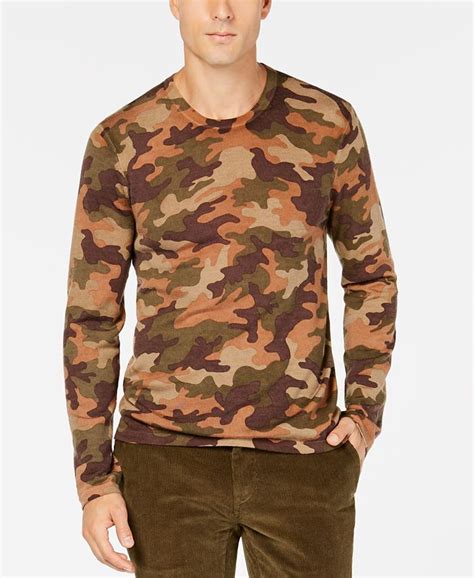 michael kors mens camo sweater